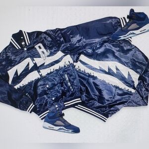 Men's Retro Label Satin Jacket